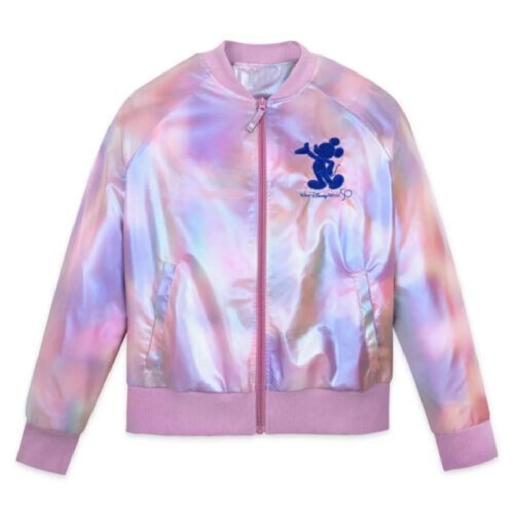 Disney World 50th Anniversary Iridescent Mickey Mouse Bomber Jacket Kids Small